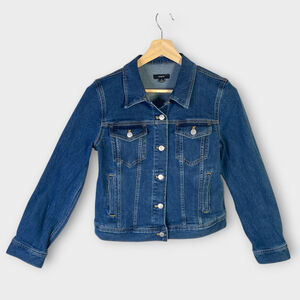 🦜 J. Crew Denim Jacket Womans MEDIUM Trucker Western Cowboy Chic